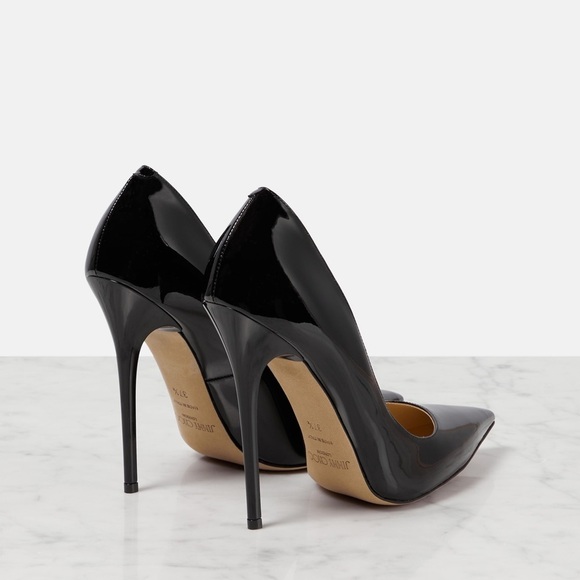 Jimmy Choo Anouk 120 Patent Leather Pumps Stiletto Heels Point Toe Black Size 36 - Picture 10 of 13